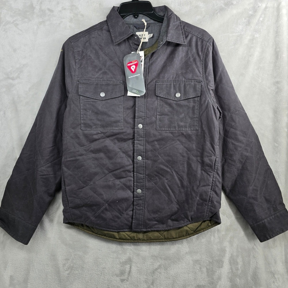 Flint and Tinder Mens XS Tekwax Quilted‎ Jacket Primaloft Dark Gray new